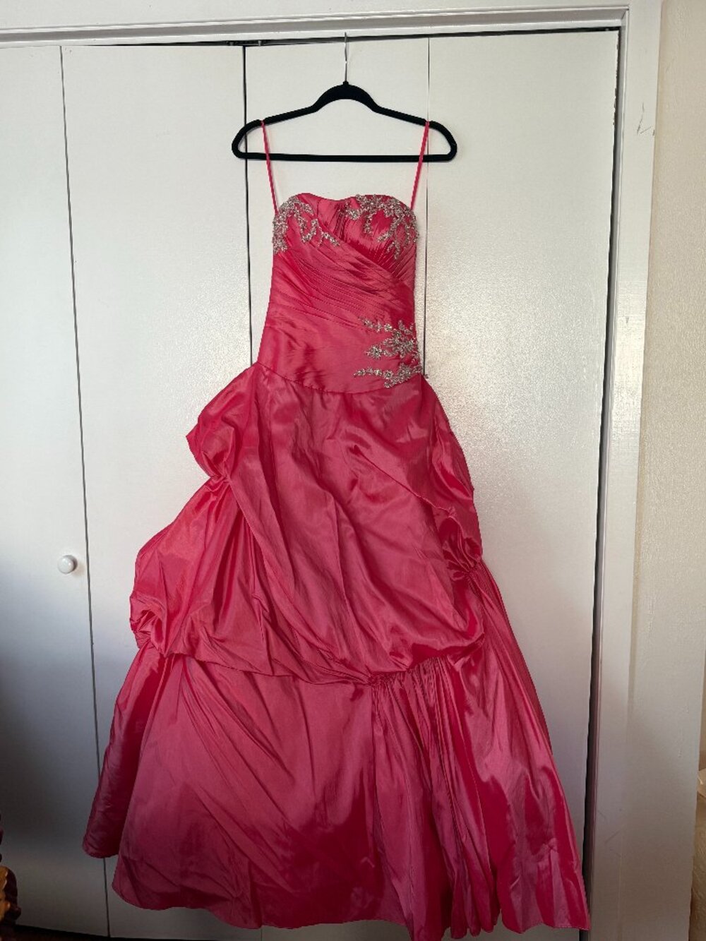 Allure Bridals Ballgown in Hot Pink with Scarf Wrap
